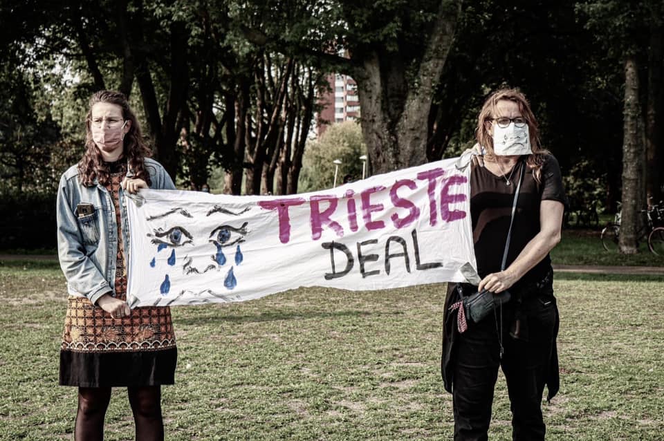 Protesten en boosheid over Moria-deal en EU-non-beleid