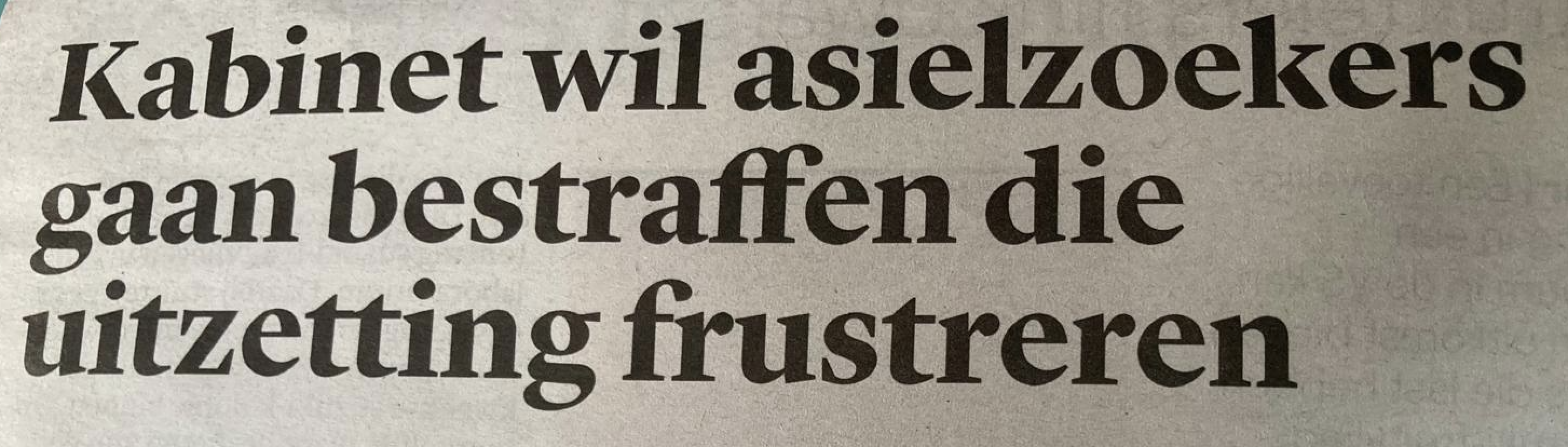Niet meewerken aan terugkeer straks strafbaar?